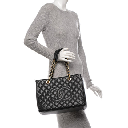 Chanel Caviar Quilted Grand Shopping Tote GST Black 2 of 7