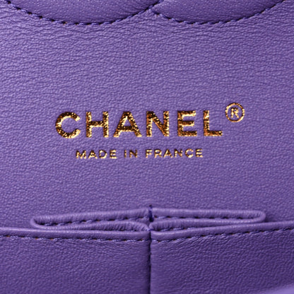 Chanel Caviar Quilted Medium Double Flap Purple 6 of 11
