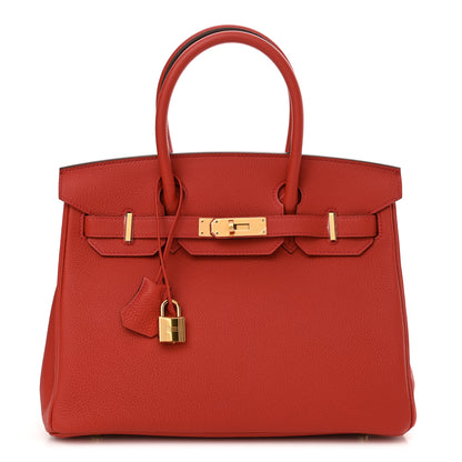 Hermes Togo Birkin 30 Rouge Casaque 1 of 11