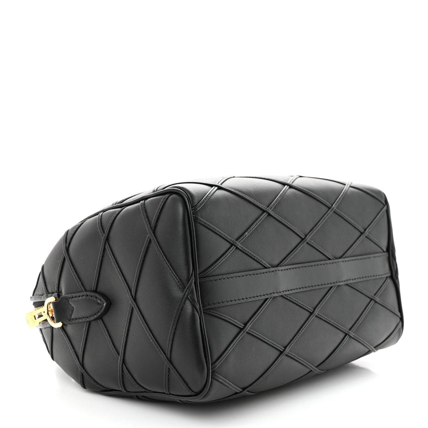 Lambskin Malletage Speedy Bandouliere 25 Black