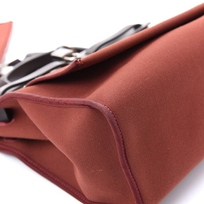 Hermes Vache Hunter Toile Herbag Zip 31 PM Rouge H Ebene 7 of 10