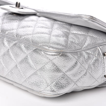 Chanel Metallic Calfskin Quilted Medium Casual Rock Flap Silver 9 of 11