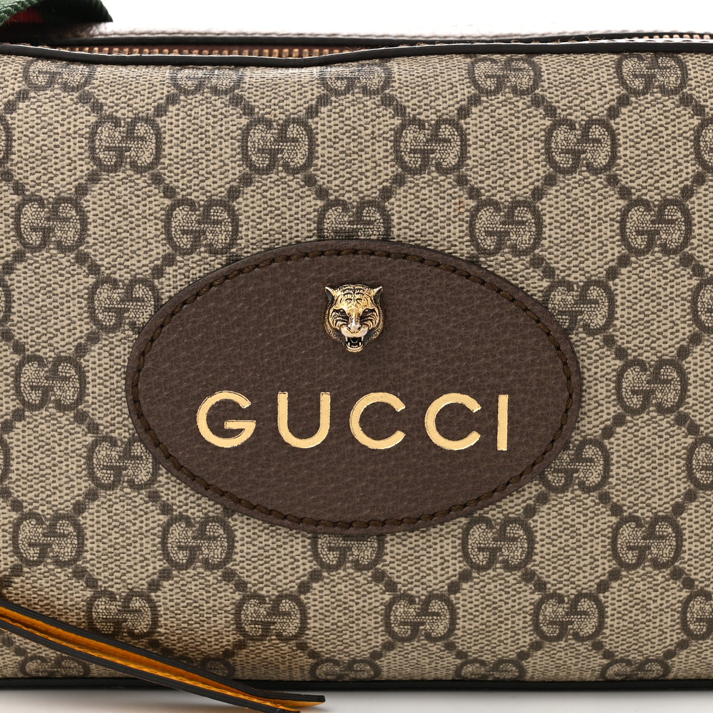 GG Supreme Monogram Web Neo Vintage Shoulder Bag Beige New Acero Crop