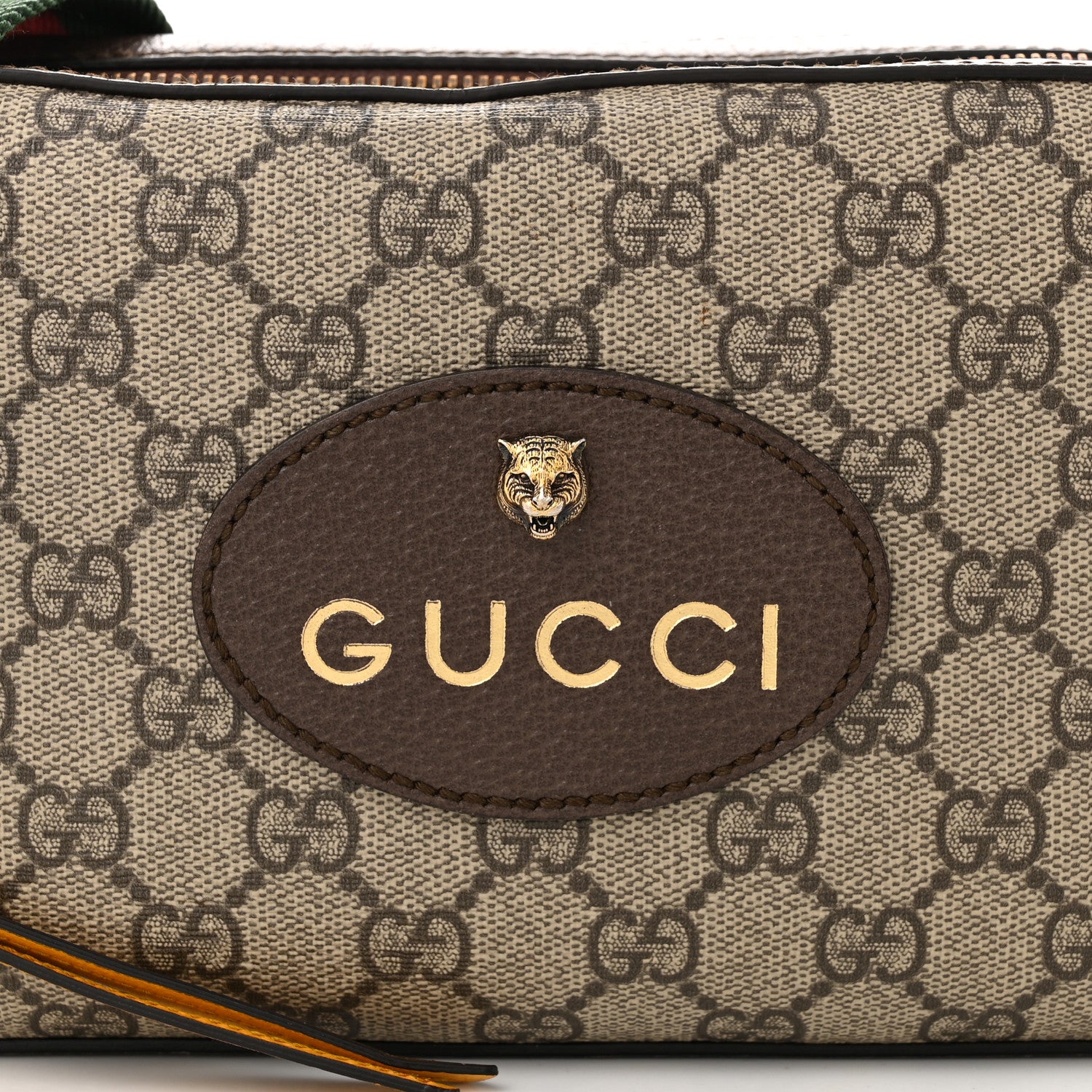 Gucci GG Supreme Monogram Web Neo Vintage Shoulder Bag Beige New Acero Crop 8 of 11