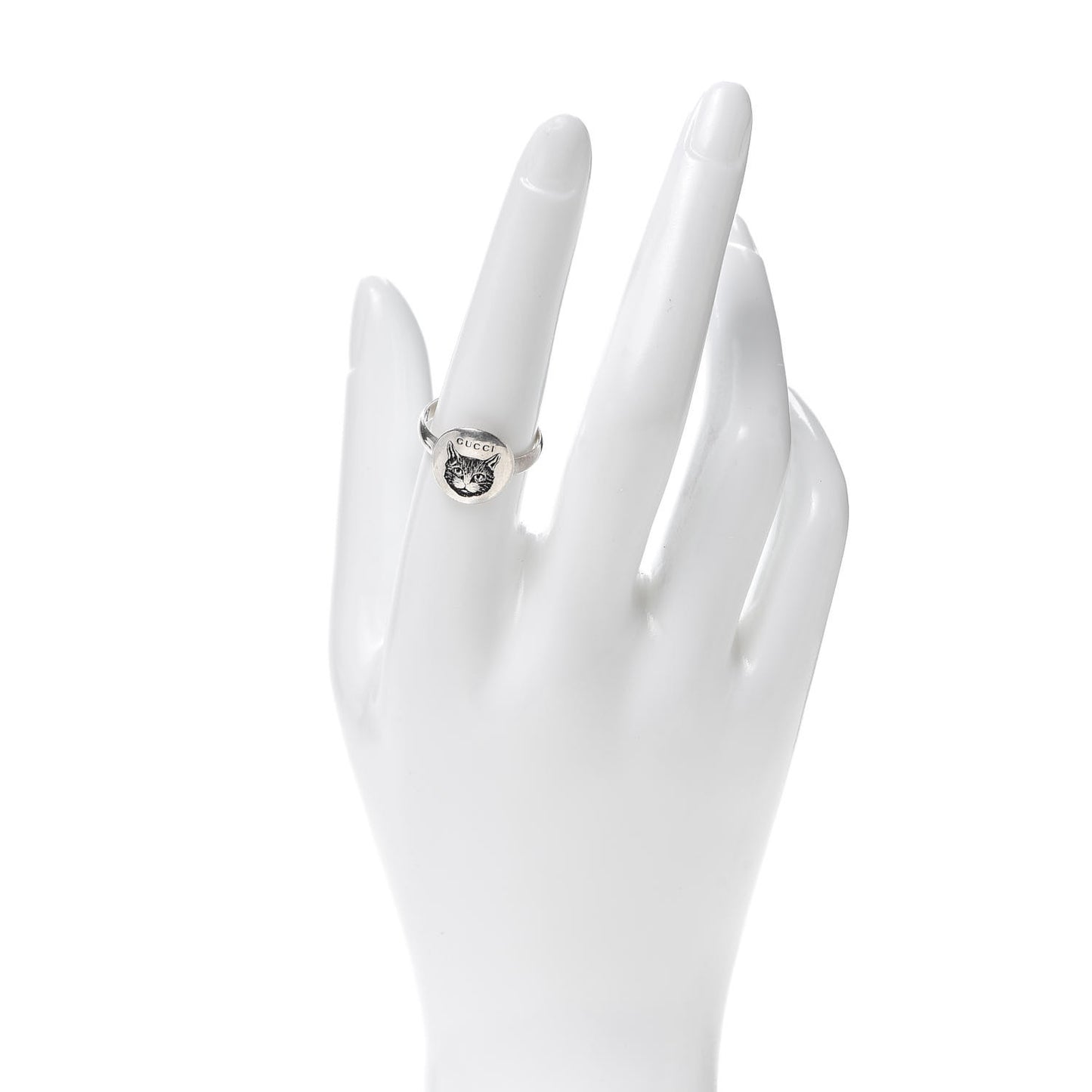Sterling Silver Blind for Love Mystic Cat Ring 56 7.5