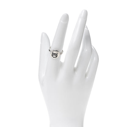 Gucci Sterling Silver Blind for Love Mystic Cat Ring 56 7.5 2 of 5