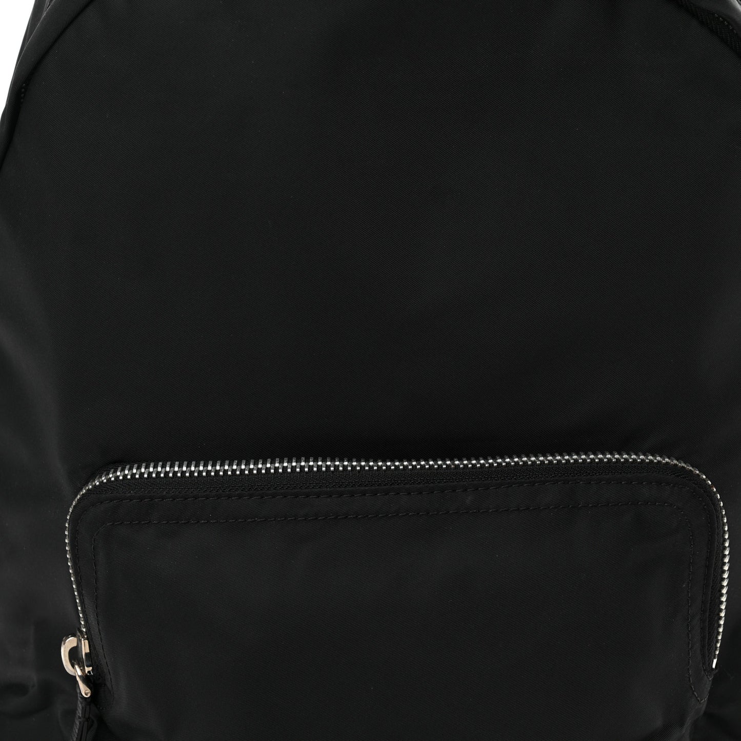 Nylon Medium Logo Backpack Black