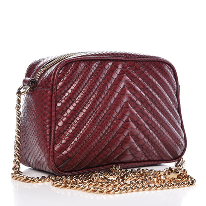 Stella McCartney Snakeskin Effect Small Star Patch Shoulder Bag Burgundy 3 of 7