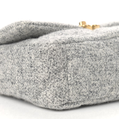 Chanel Tweed Quilted Medium Chanel 19 Flap Grey Ecru 8 of 9