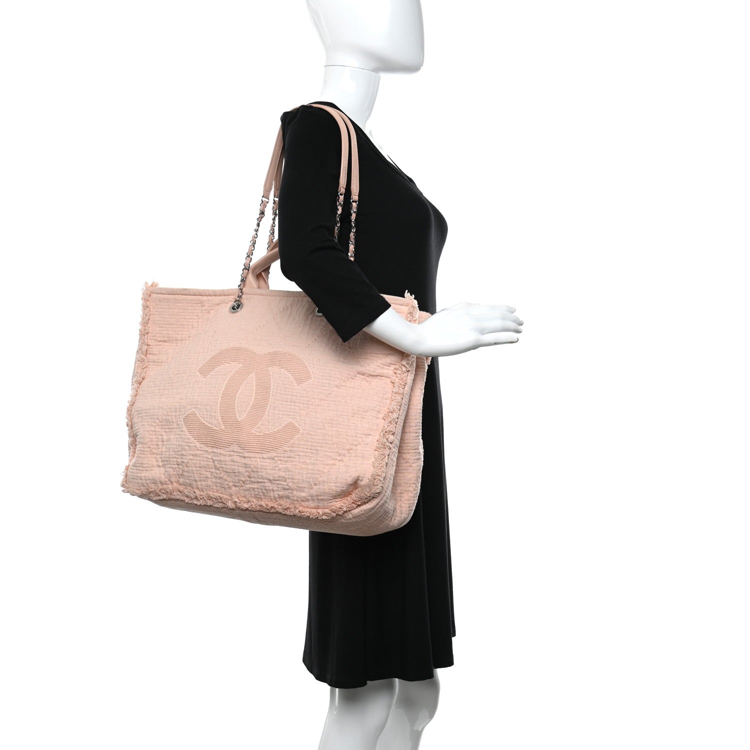 Chanel Canvas Extra Large Double Face Shopping Tote Light Pink 2 of 13