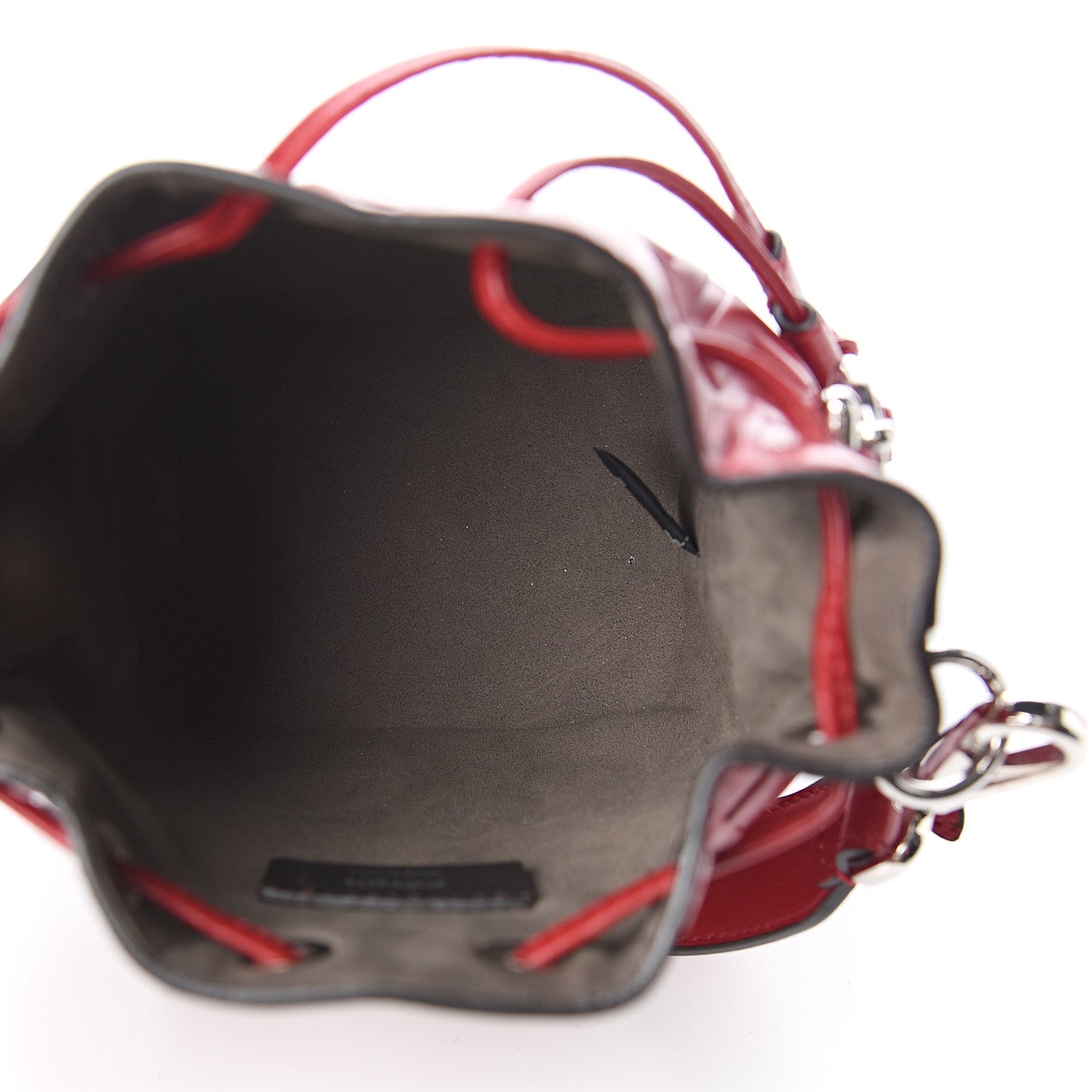 Fendi Vitello Liberty F is Fendi FF 1974 Embossed Mini Mon Tresor Bucket Bag Fragola 4 of 10