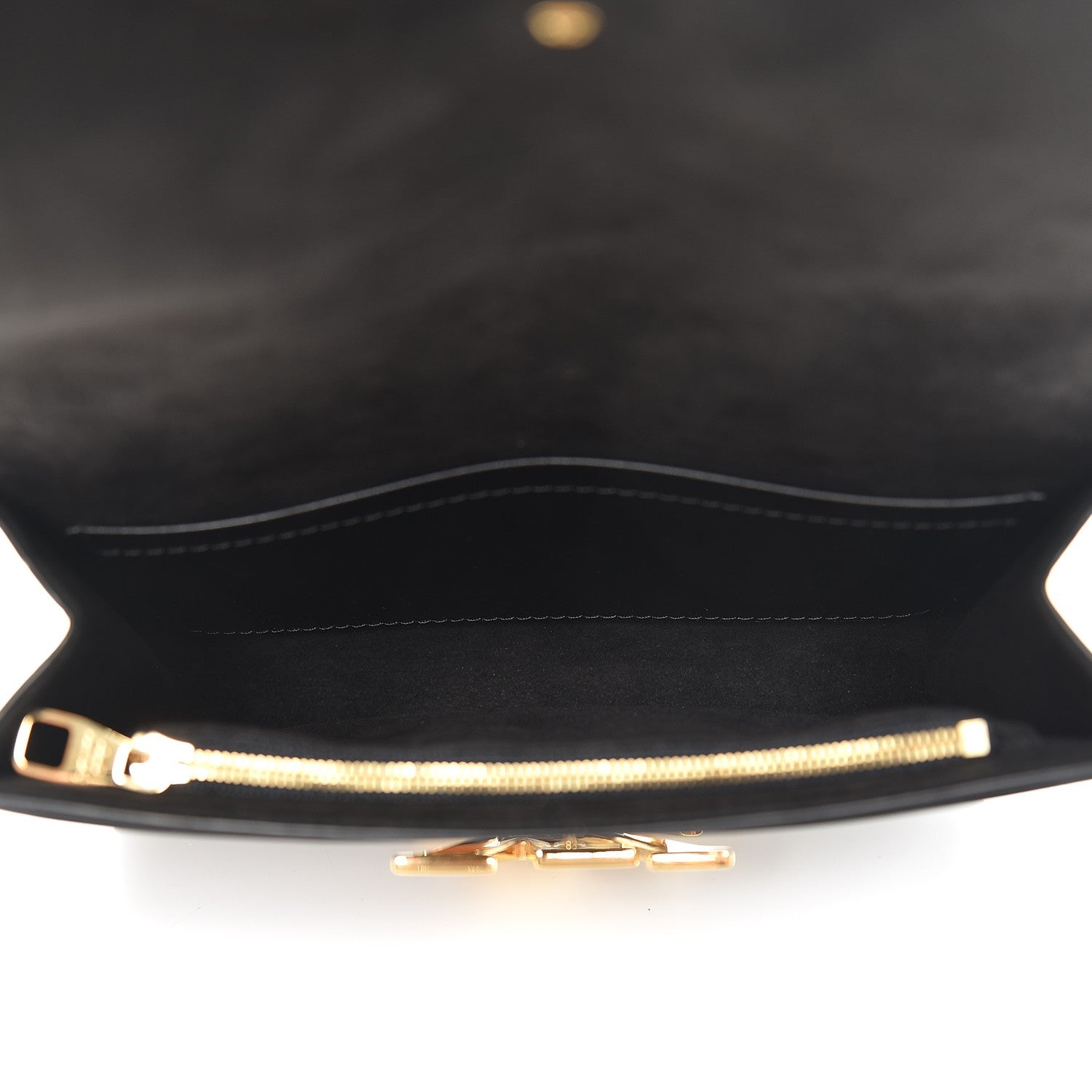 Louis Vuitton Calfskin Chain Louise MM Black 6 of 8