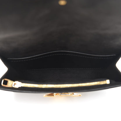 Louis Vuitton Calfskin Chain Louise MM Black 6 of 8