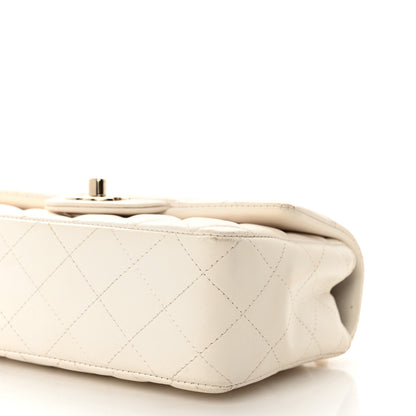 Chanel Lambskin Quilted Mini Rectangular Flap White 10 of 16