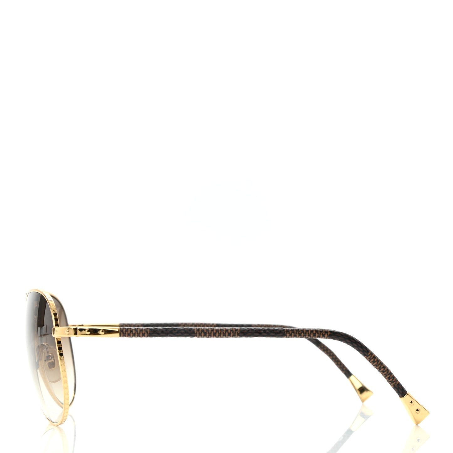 Damier Ebene Conspiration Pilote Aviator Sunglasses Z0202U Gold