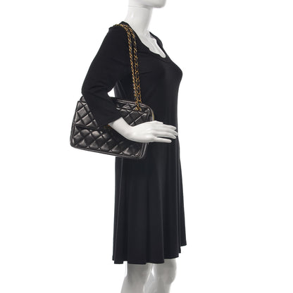 Chanel Lambskin Quilted Shoulder Bag Black 2 of 9
