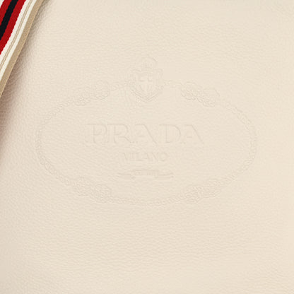 Prada Vitello Phenix Logo Hobo White 8 of 11