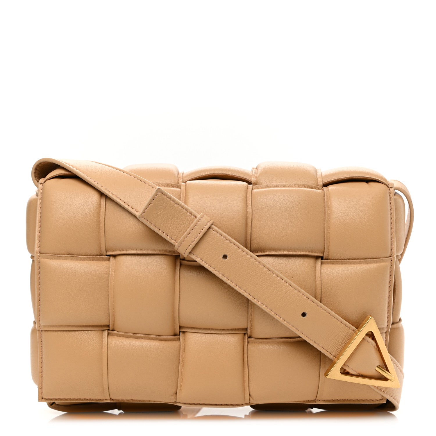 Bottega Veneta Nappa Maxi Intreccio Padded Cassette Crossbody Bag Almond 1 of 10