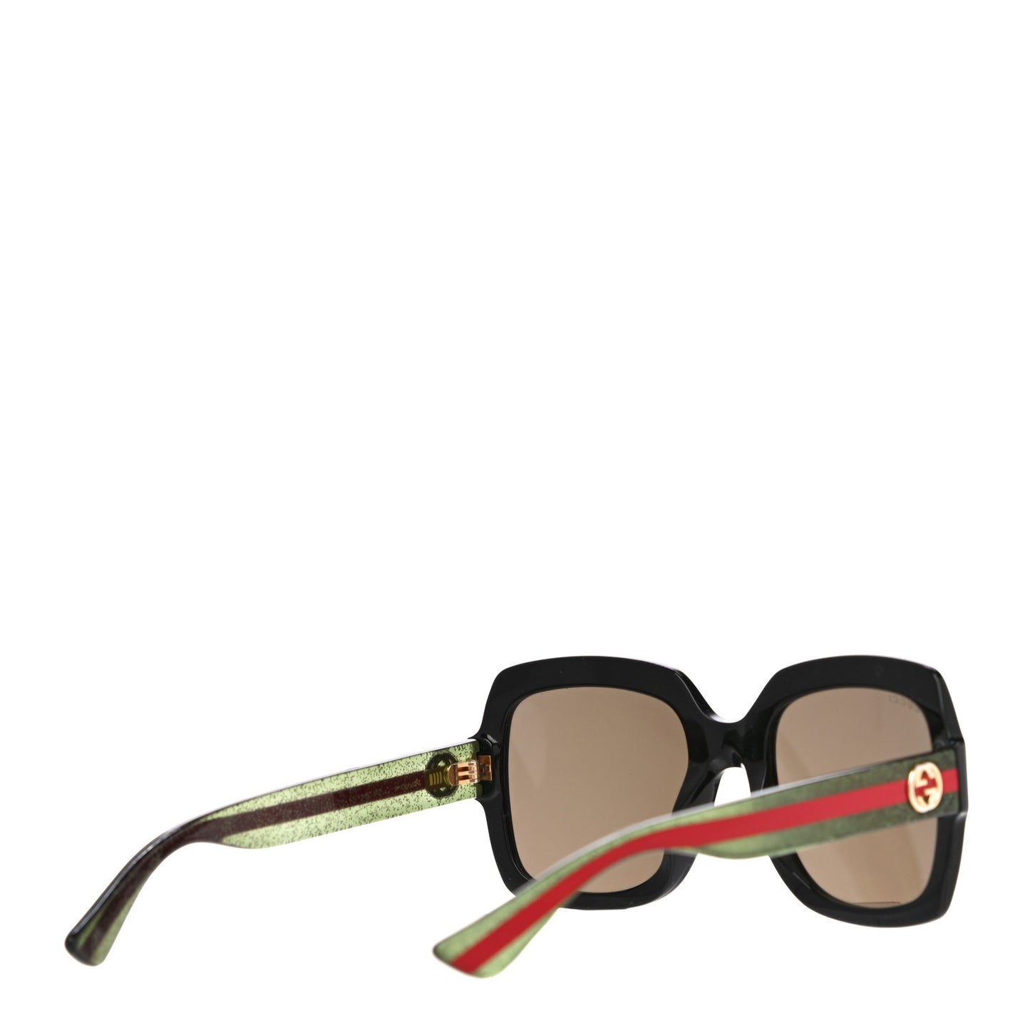 Acetate Oversize Square Web GG 0036S Sunglasses Black Green