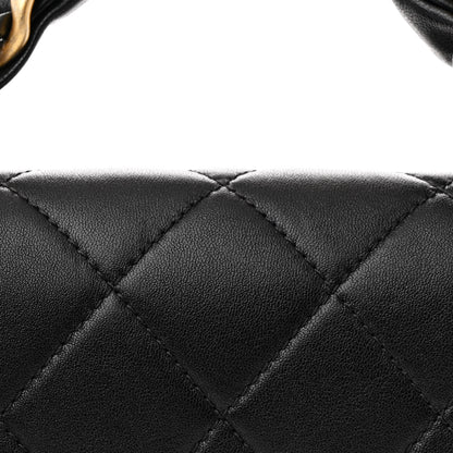 Chanel Shiny Lambskin Small Chain Is More Flap Black 8 of 10