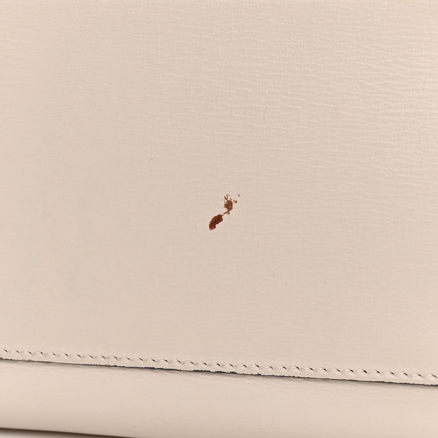 Calfskin Embroidered Welcome Satchel White