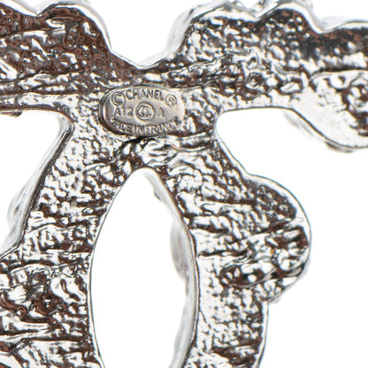 Chanel Ruthenium Crystal CC Brooch 5 of 6
