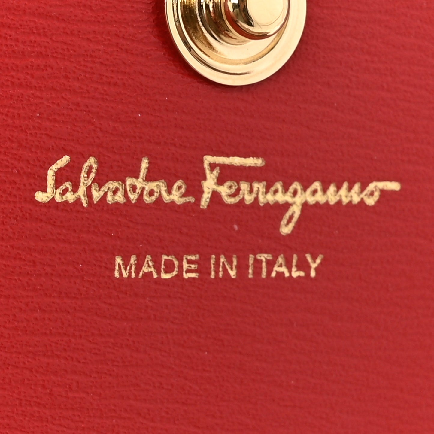 Calfskin City Wallet On Chain Red