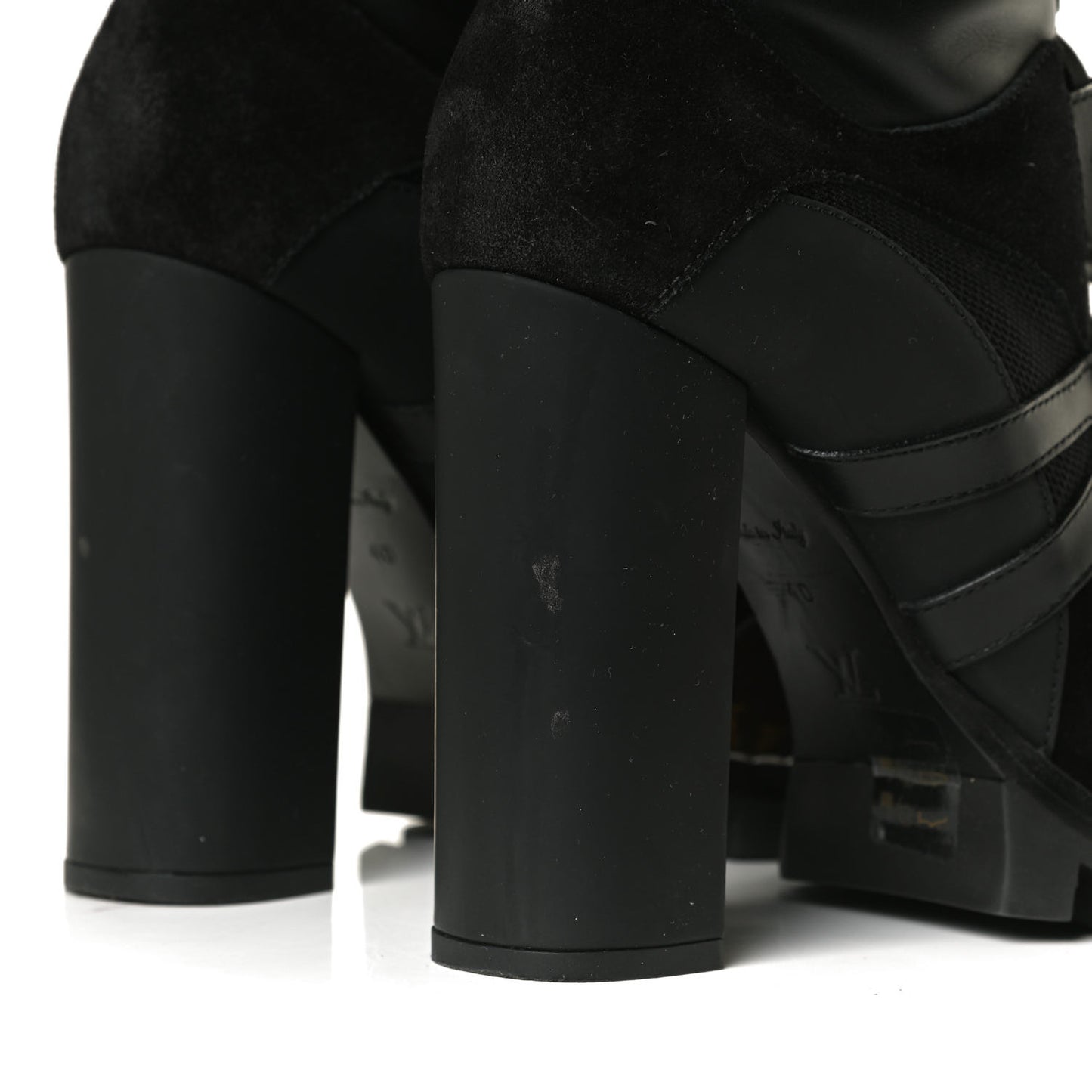 Suede Calfskin Monogram Star Trail Ankle Boots 40 Black