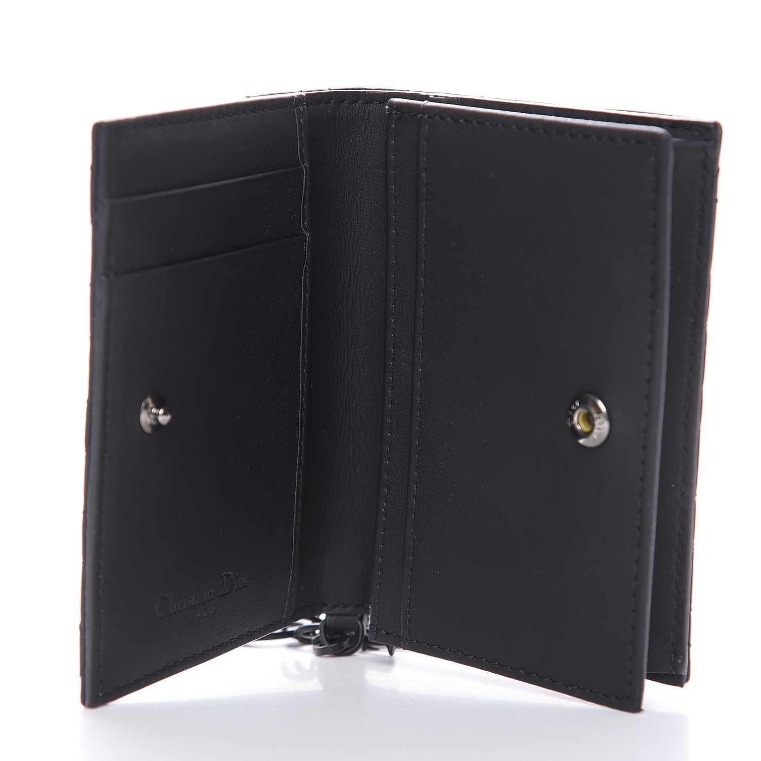 Christian Dior Ultra Matte Calfskin Small Lady Dior Flap Card Holder Black 5 of 7
