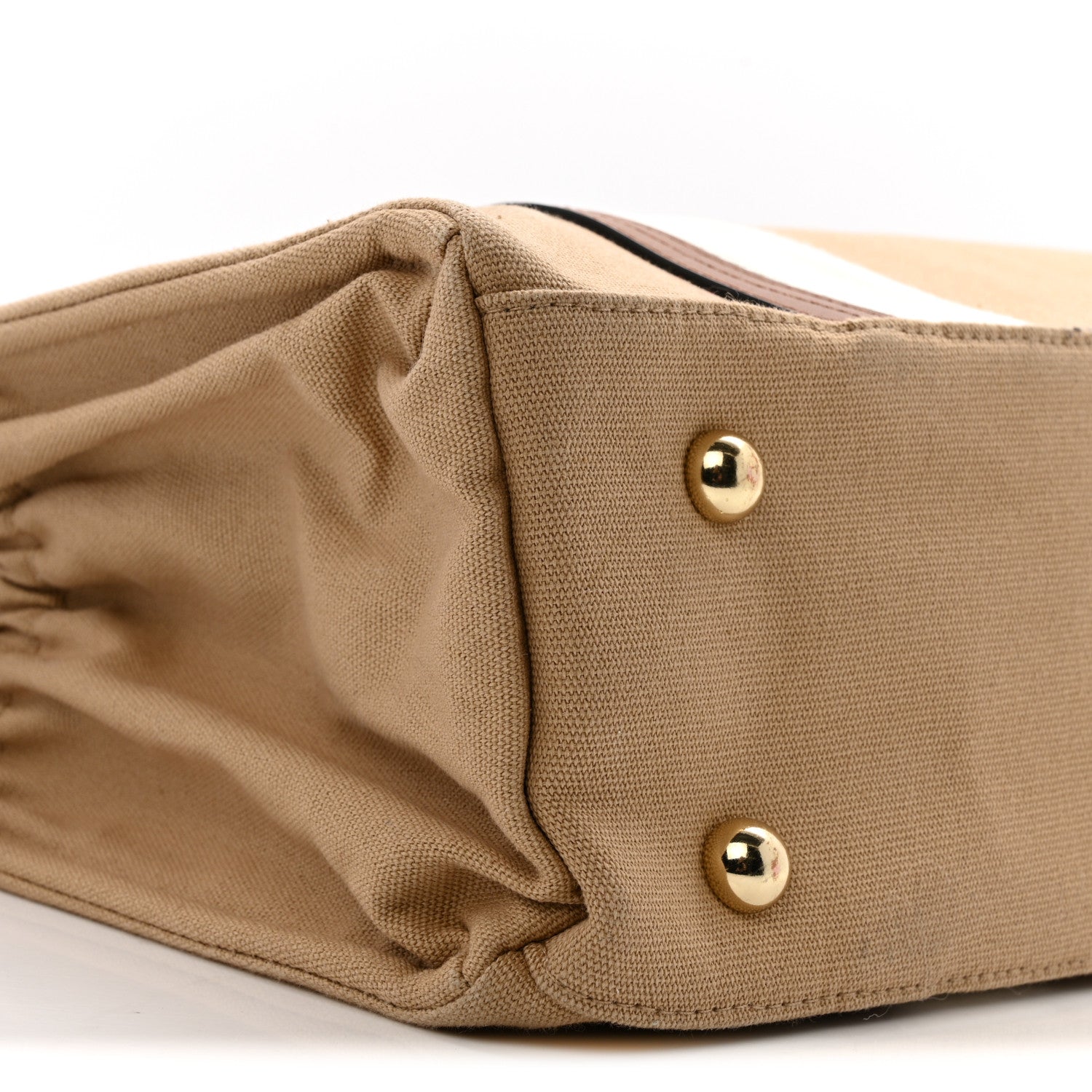 Chloe Cotton Calfskin Diaper Bag White Brown 10 of 14