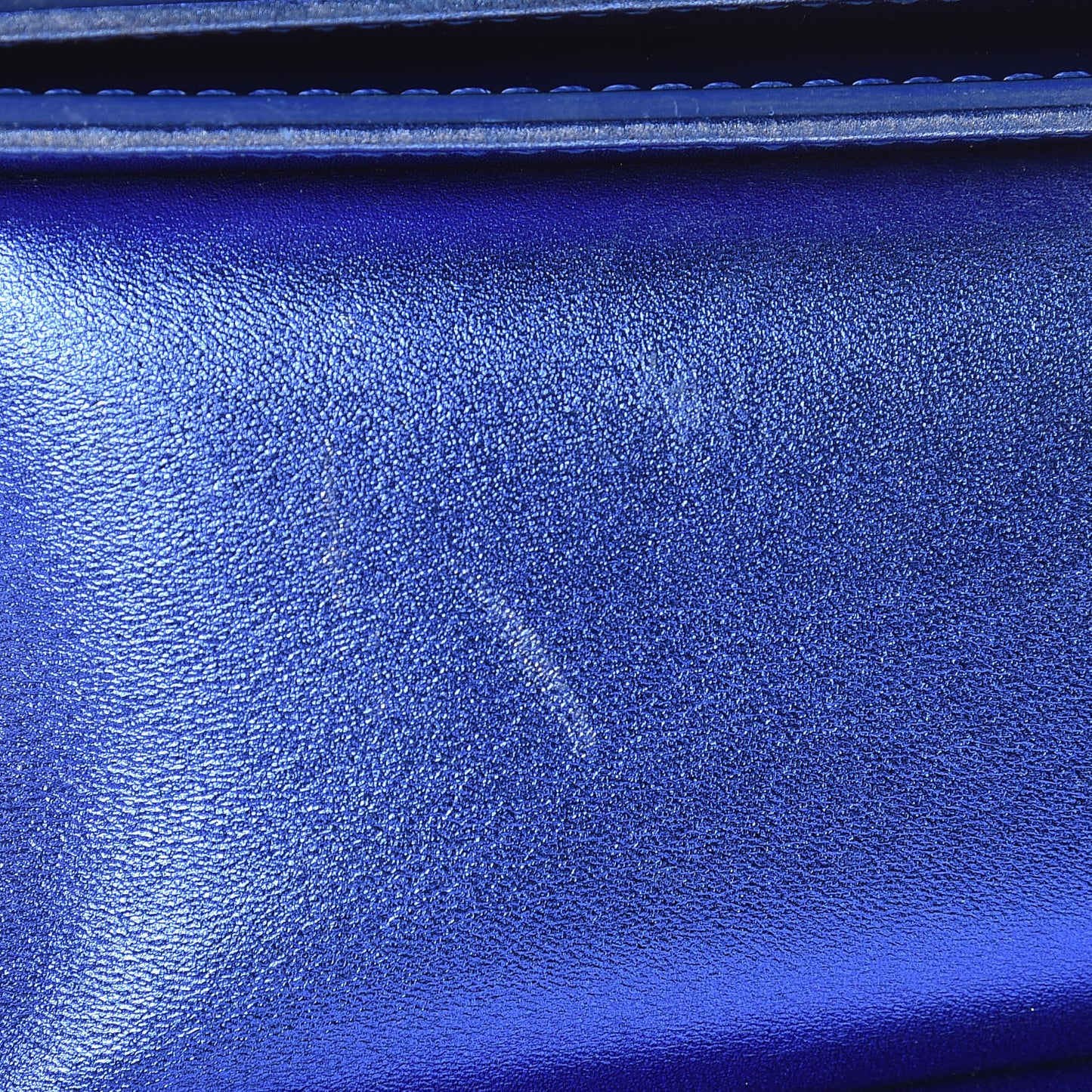 Metallic Patent Calfskin New Medium Boy Flap Blue