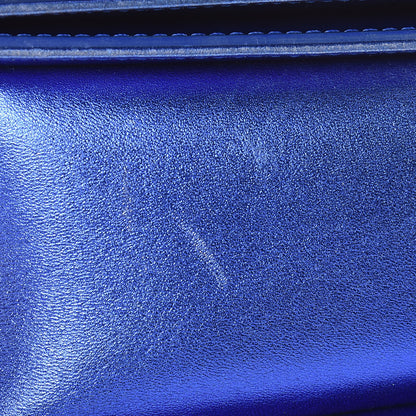 Chanel Metallic Patent Calfskin New Medium Boy Flap Blue 11 of 17