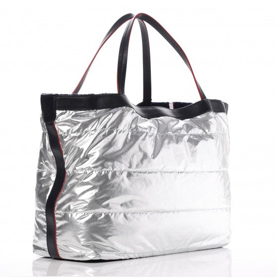 Reversible Airlines Tote Silver Navy