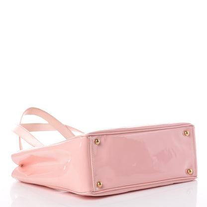 Chanel Patent CC Logo Tote Pink 4 of 14