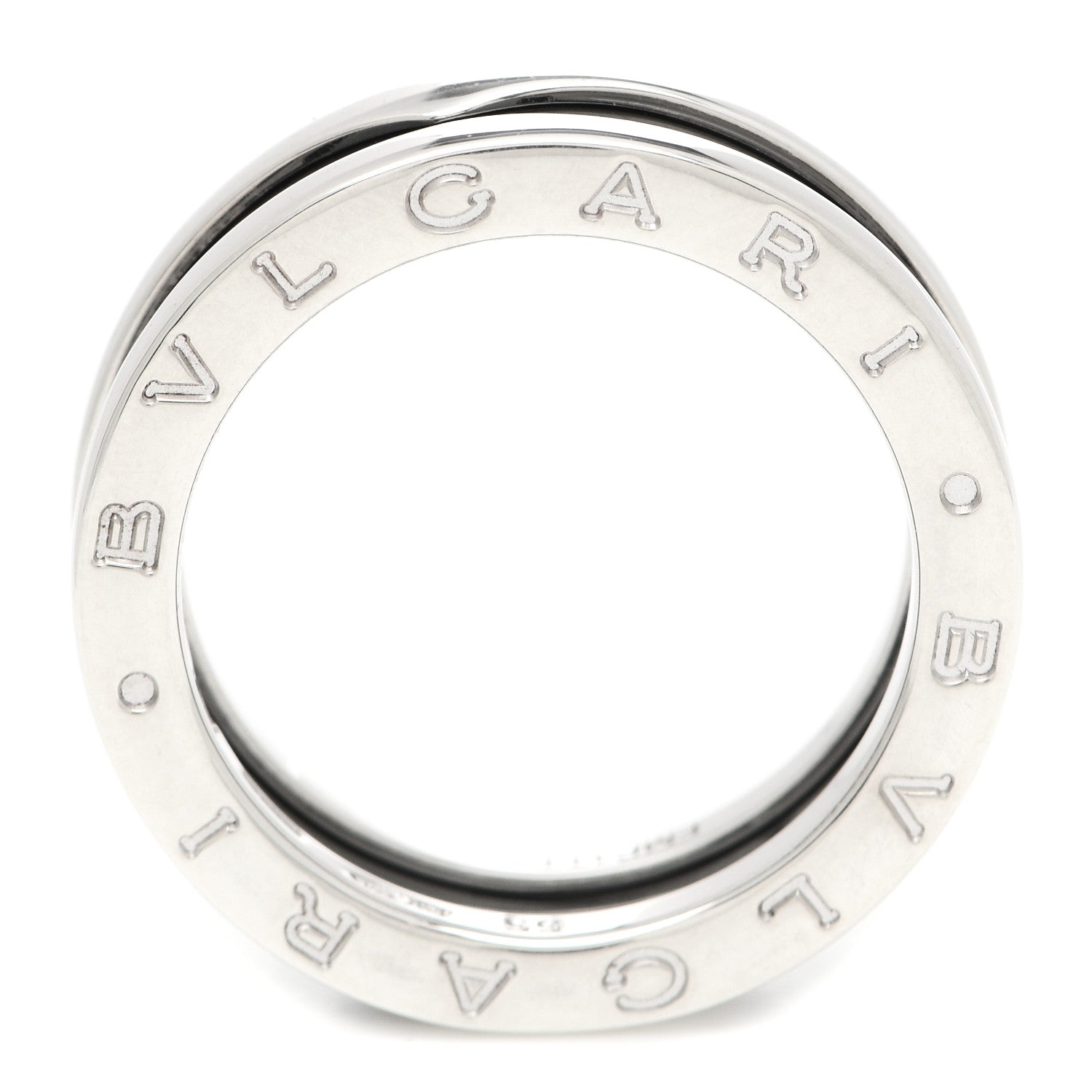 Bulgari Sterling Silver Ceramic Save The Children One-Band Ring 55 7.25 8 of 8