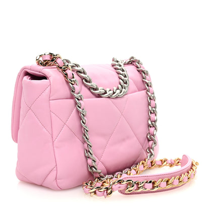 Chanel Lambskin Quilted Medium Chanel 19 Flap Pink 3 of 10