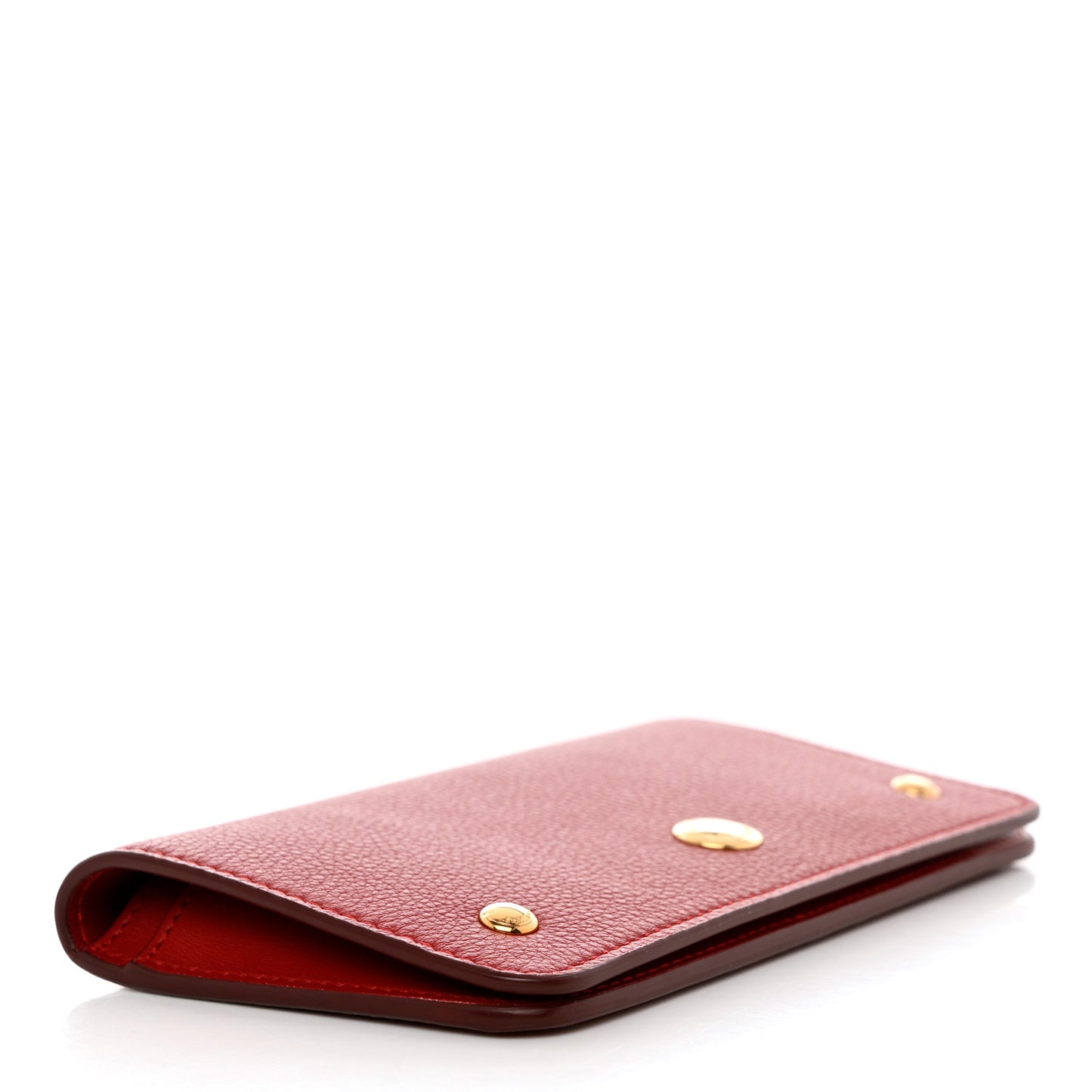 Marais Calfskin Rowe Continental Wallet Dark Carmine