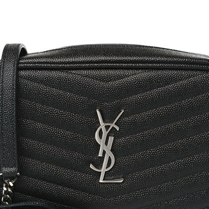 Saint Laurent Grain De Poudre Matelasse Monogram Mini Lou Camera Bag Black 8 of 10