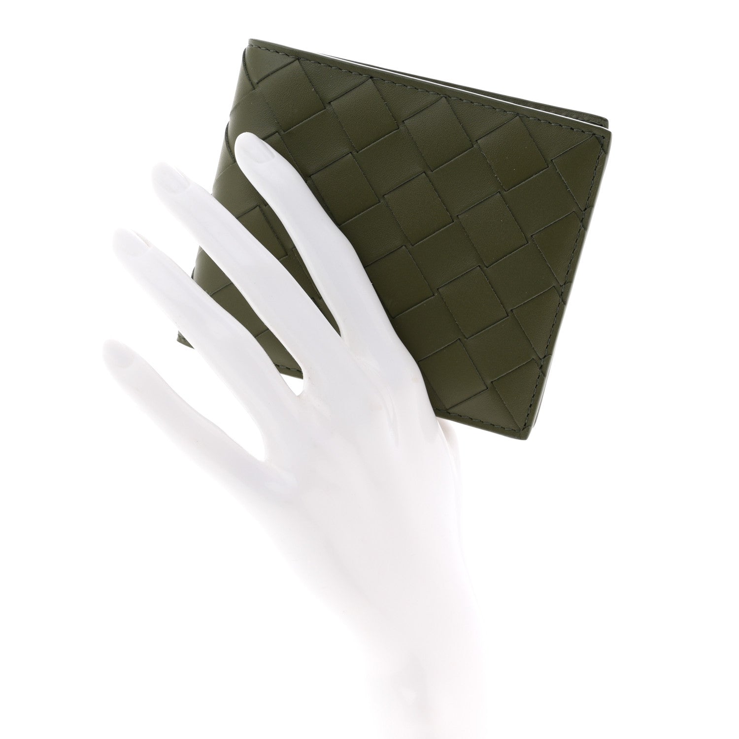 Bottega Veneta Nappa Maxi Intrecciato Bi-Fold Wallet Crocodile 2 of 8