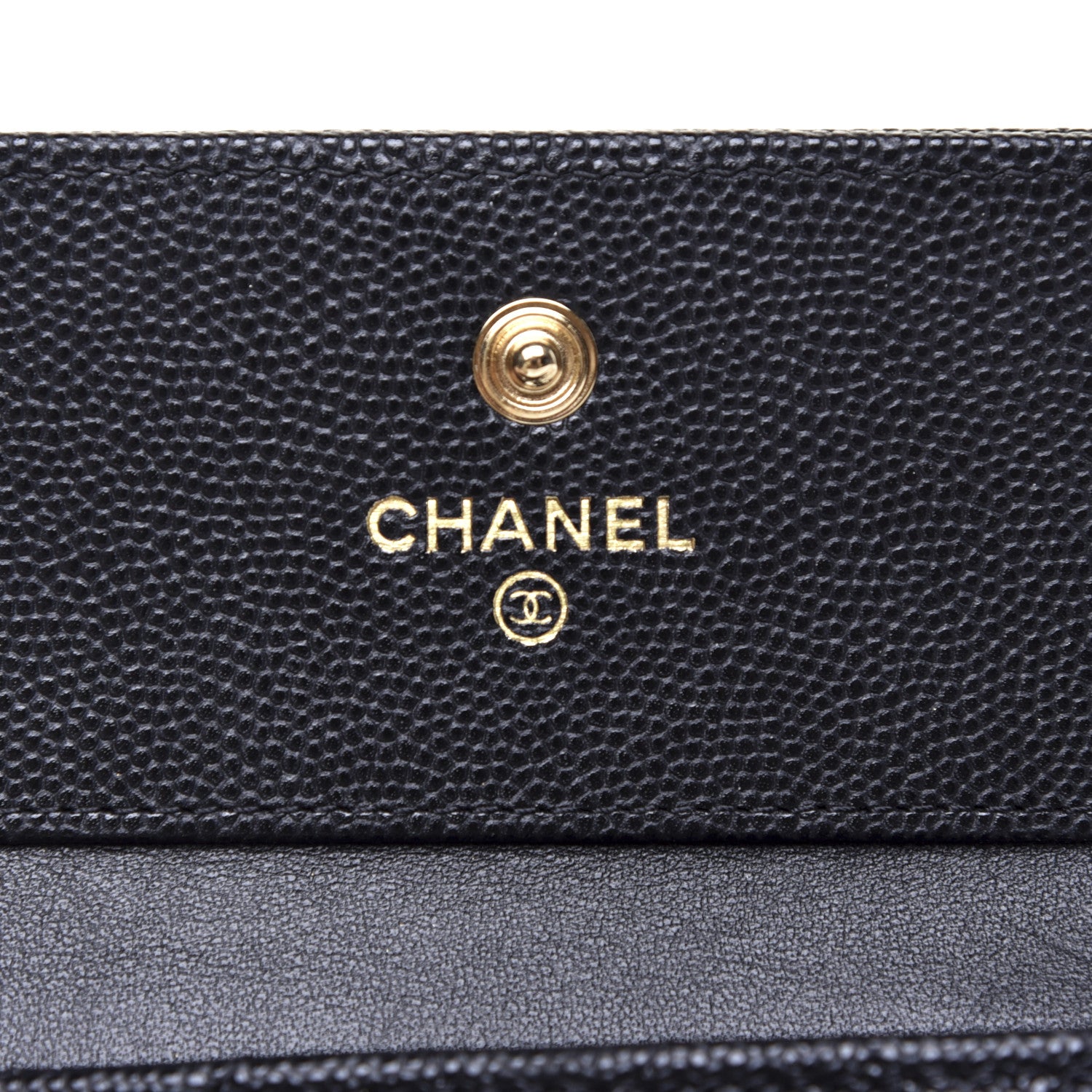 Chanel Caviar Quilted Compact Boy Wallet Black 10 of 12