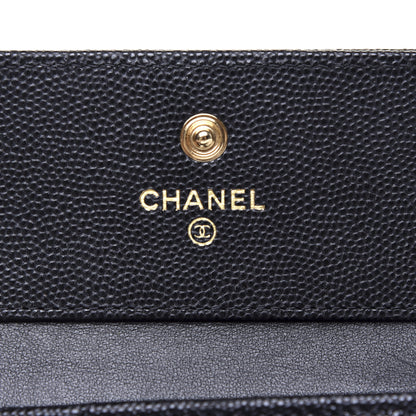 Chanel Caviar Quilted Compact Boy Wallet Black 10 of 12