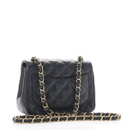 Chanel Caviar Quilted Mini Square Flap Dark Grey 3 of 9