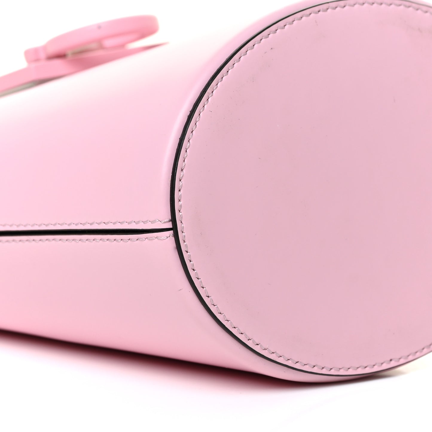 Calfskin Small Trifolio Bucket Shoulder Bag Cheerleader Pink