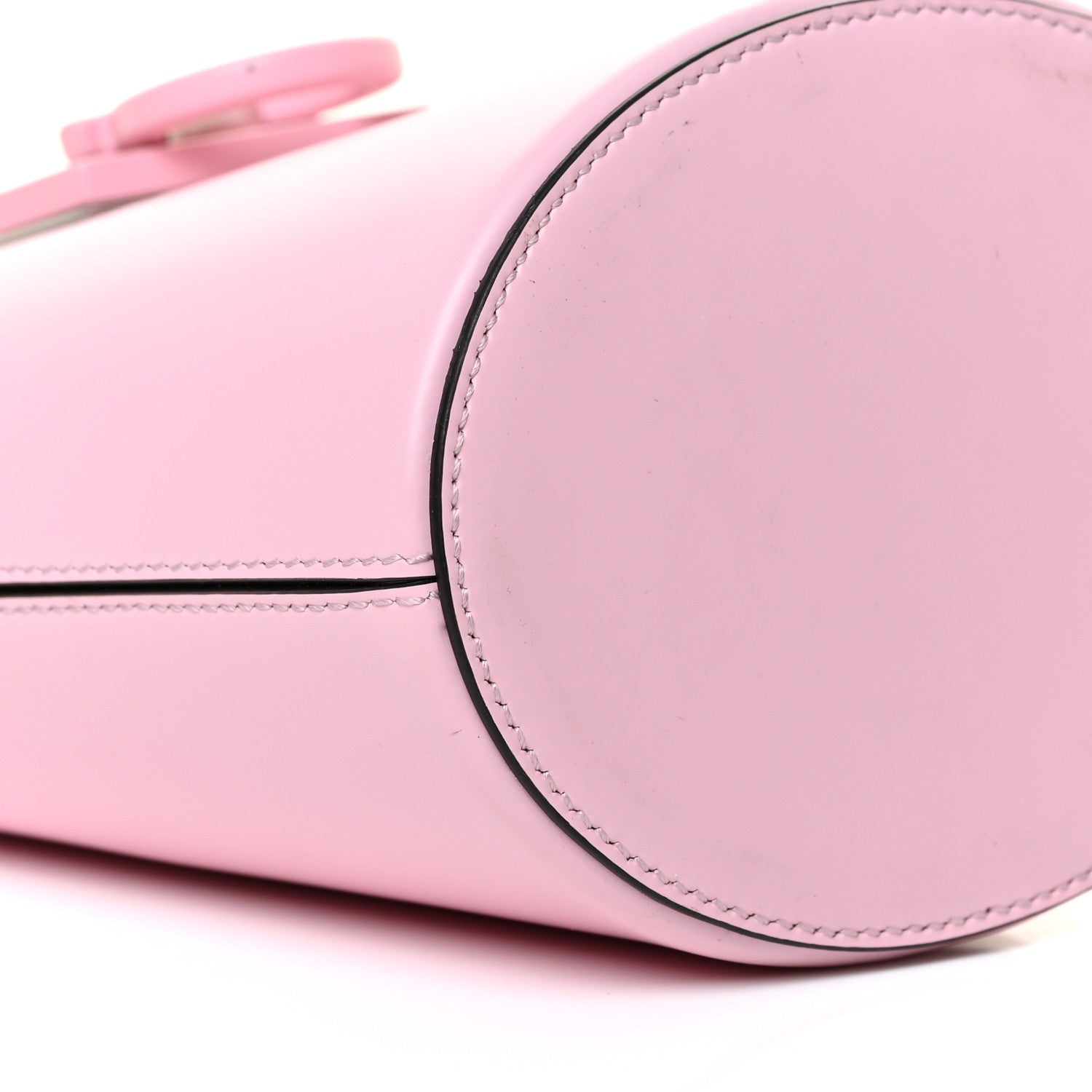 Salvatore Ferragamo Calfskin Small Trifolio Bucket Shoulder Bag Cheerleader Pink 9 of 16