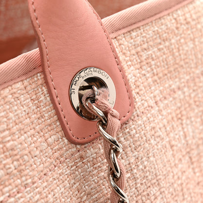 Chanel Straw Lurex Large Deauville Tote Pink 11 of 11