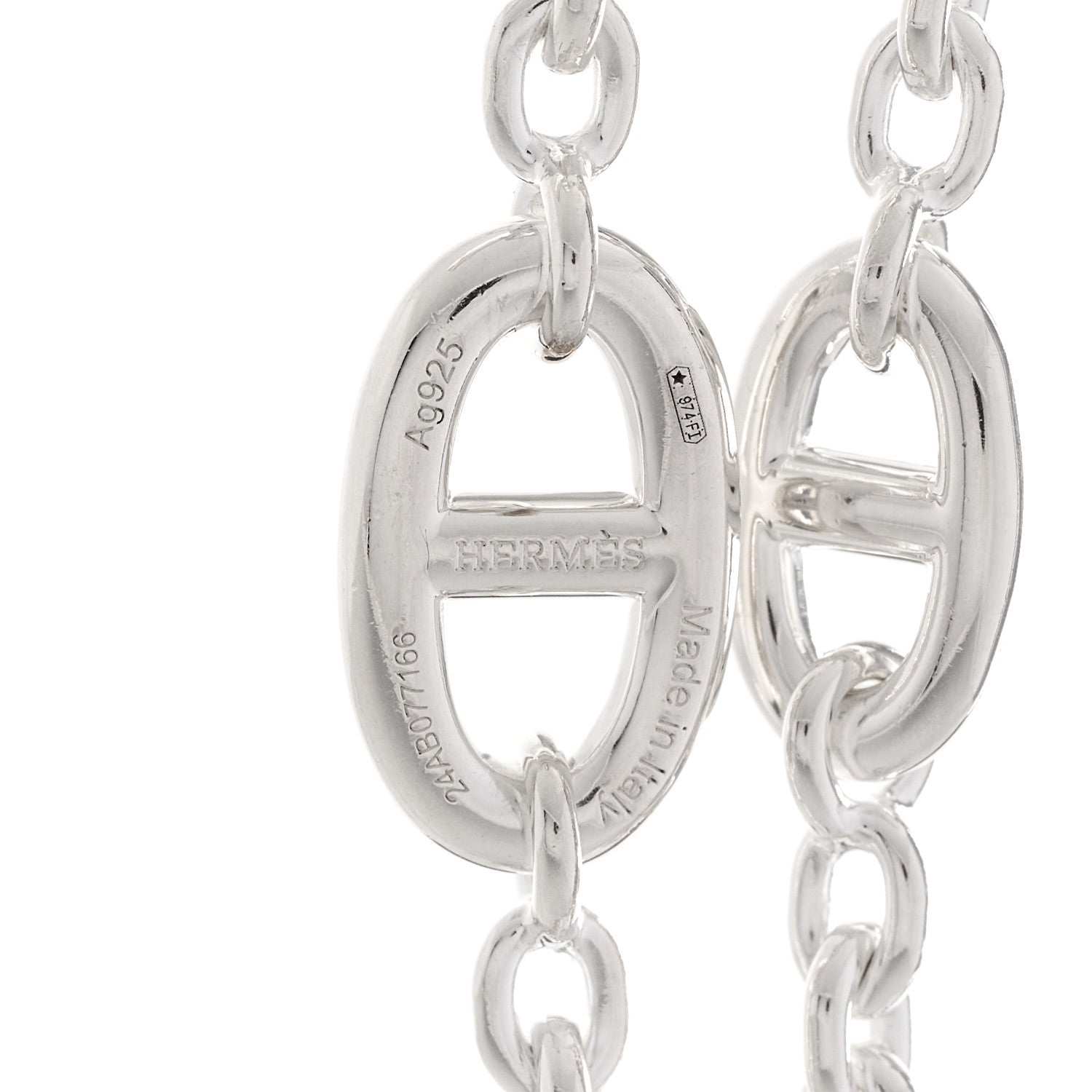 Hermes Sterling Silver Farandole Necklace 120 5 of 6