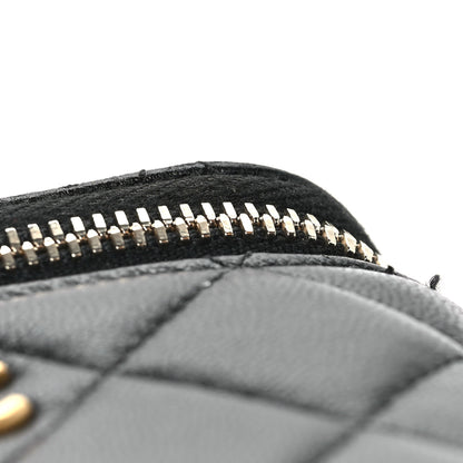 Chanel Lambskin Quilted Mini Pearl Crush Vanity Case With Chain Black 11 of 12