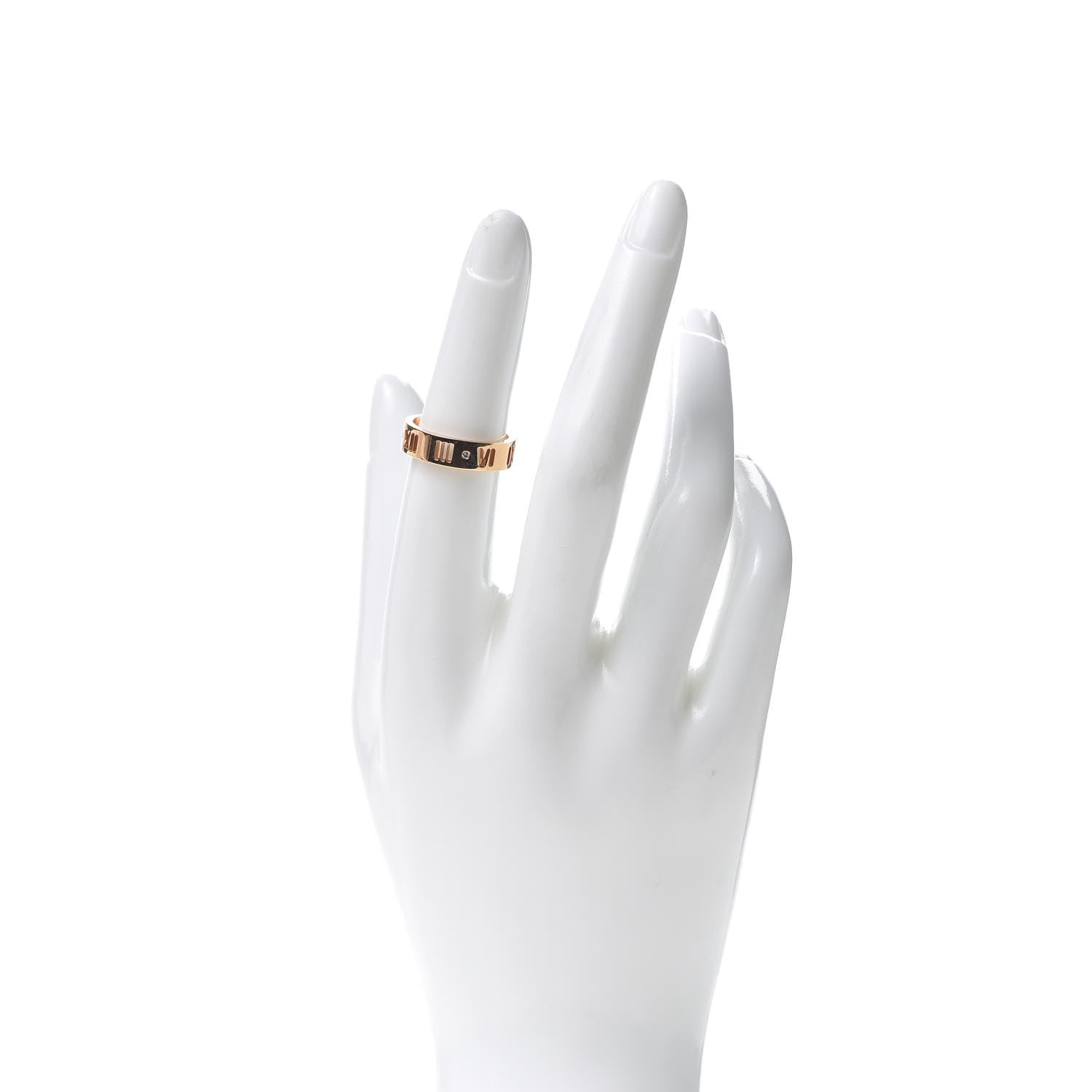 Tiffany 18K Rose Gold Diamond Wide Atlas Pierced Ring 51 5.75 2 of 5