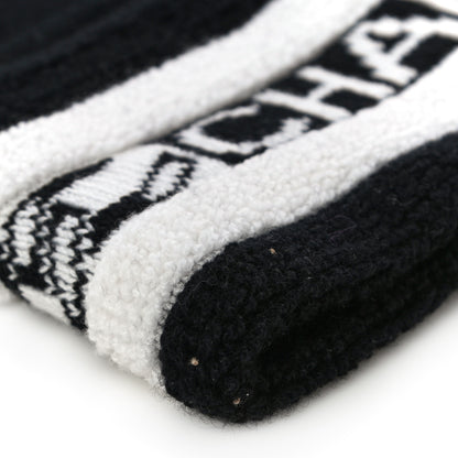 Chanel Cashmere CC Beanie Hat Ecru Black 9 of 10