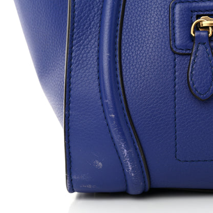 Celine Drummed Calfskin Mini Luggage Indigo 12 of 18